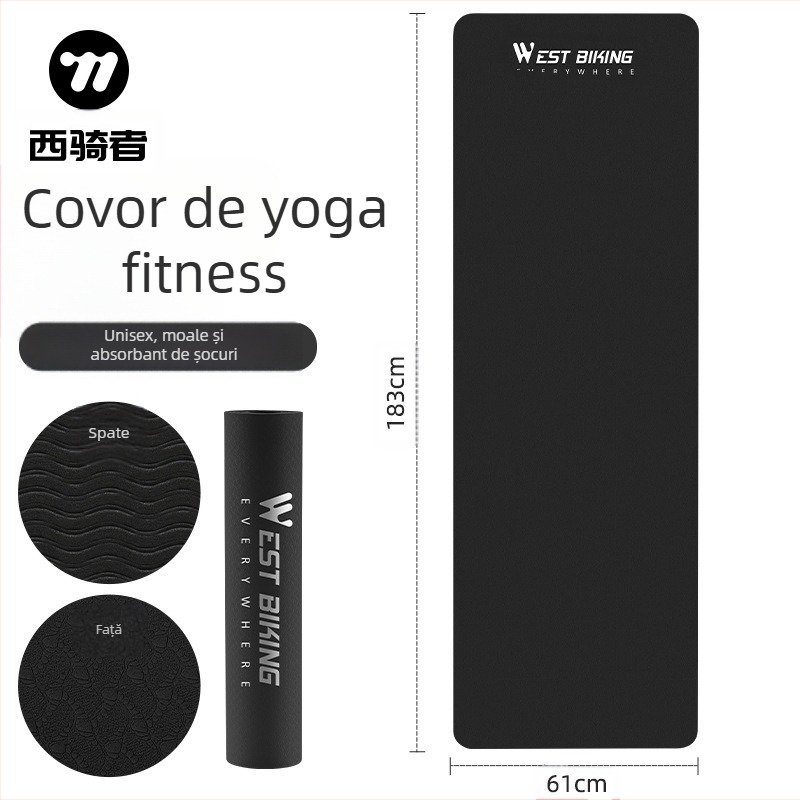 Saltea de yoga sport Western Rider, saltea de fitness TPE, saltea de yoga antiderapantă, saltea de ciclism cu platformă, pentru acasă