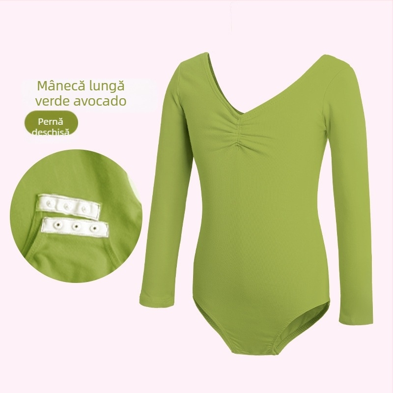 Îmbrăcăminte de dans pentru copii, Body de dans cu mânecă scurtă de vară pentru femei, Îmbrăcăminte de examen pentru gimnastică de balet pentru fete, Îmbrăcăminte de antrenament pentru dans chinezesc