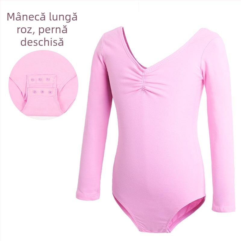 Îmbrăcăminte de dans pentru copii, Body de dans cu mânecă scurtă de vară pentru femei, Îmbrăcăminte de examen pentru gimnastică de balet pentru fete, Îmbrăcăminte de antrenament pentru dans chinezesc