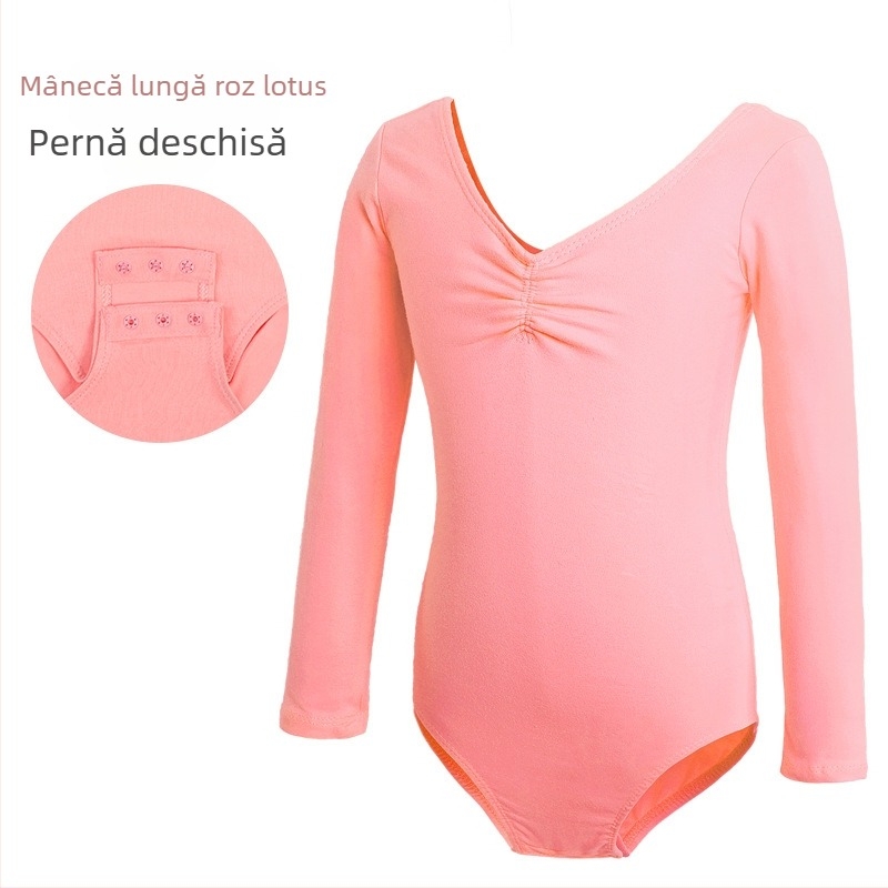 Îmbrăcăminte de dans pentru copii, Body de dans cu mânecă scurtă de vară pentru femei, Îmbrăcăminte de examen pentru gimnastică de balet pentru fete, Îmbrăcăminte de antrenament pentru dans chinezesc