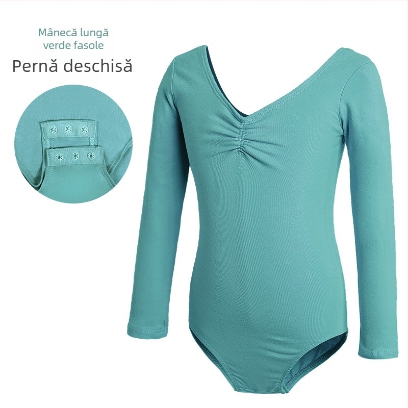 Îmbrăcăminte de dans pentru copii, Body de dans cu mânecă scurtă de vară pentru femei, Îmbrăcăminte de examen pentru gimnastică de balet pentru fete, Îmbrăcăminte de antrenament pentru dans chinezesc