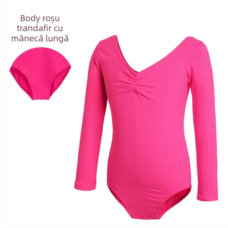 Îmbrăcăminte de dans pentru copii, Body de dans cu mânecă scurtă de vară pentru femei, Îmbrăcăminte de examen pentru gimnastică de balet pentru fete, Îmbrăcăminte de antrenament pentru dans chinezesc