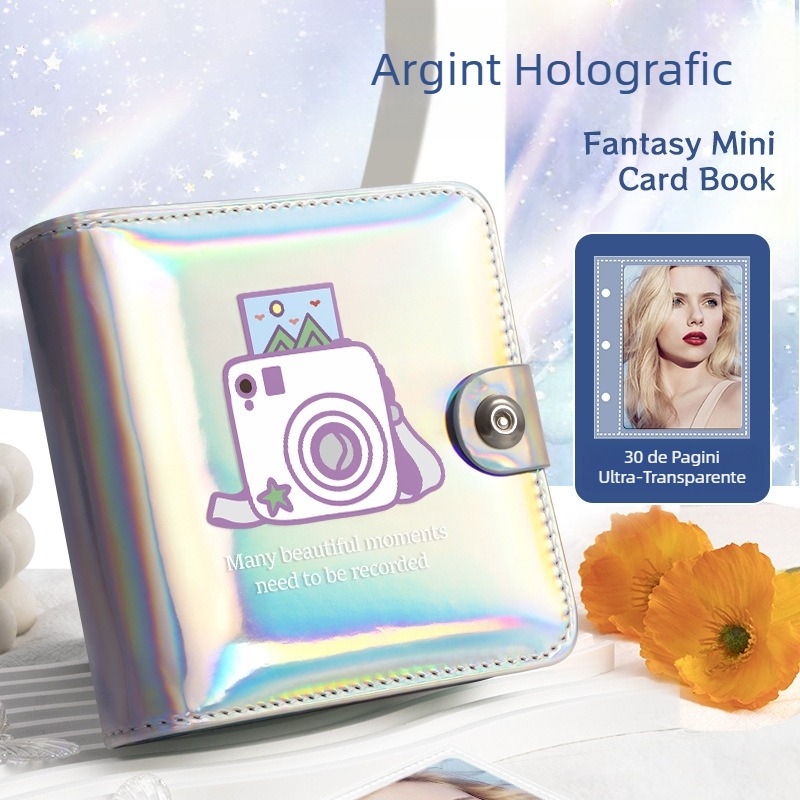 Album idol, colecție de albume foto Polaroid, cu grilă de palat, pentru fotografii de trei inci, depozitare pentru carduri mici, cu foi detașabile, un album foto Polaroid cu grilă de palat