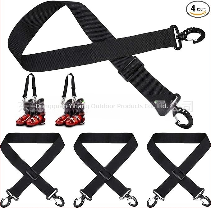 Curele pentru încălțăminte de schi de la sursă transfrontalieră, bretele reglabile pentru cizme de schi, geantă de schi, patine, bretele de umăr, accesorii pentru snowboard