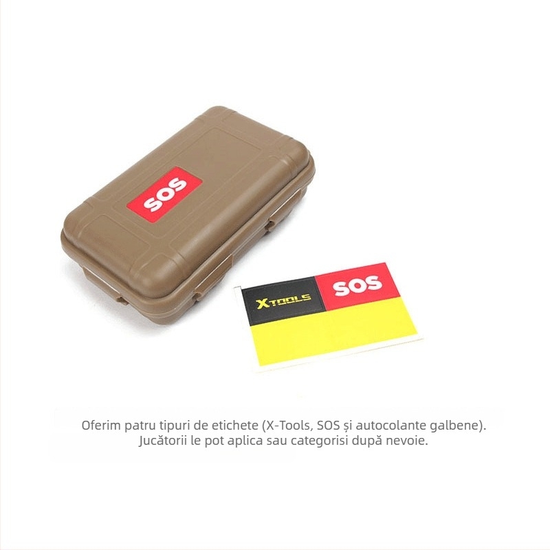 Kit mic de supraviețuire EDC pentru scule în aer liber, cutie impermeabilă rezistentă la șocuri, cutie sigilată, colecție de supraviețuire pe teren