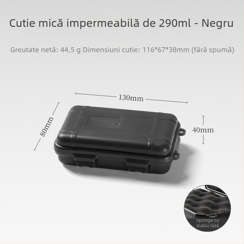 Kit mic de supraviețuire EDC pentru scule în aer liber, cutie impermeabilă rezistentă la șocuri, cutie sigilată, colecție de supraviețuire pe teren