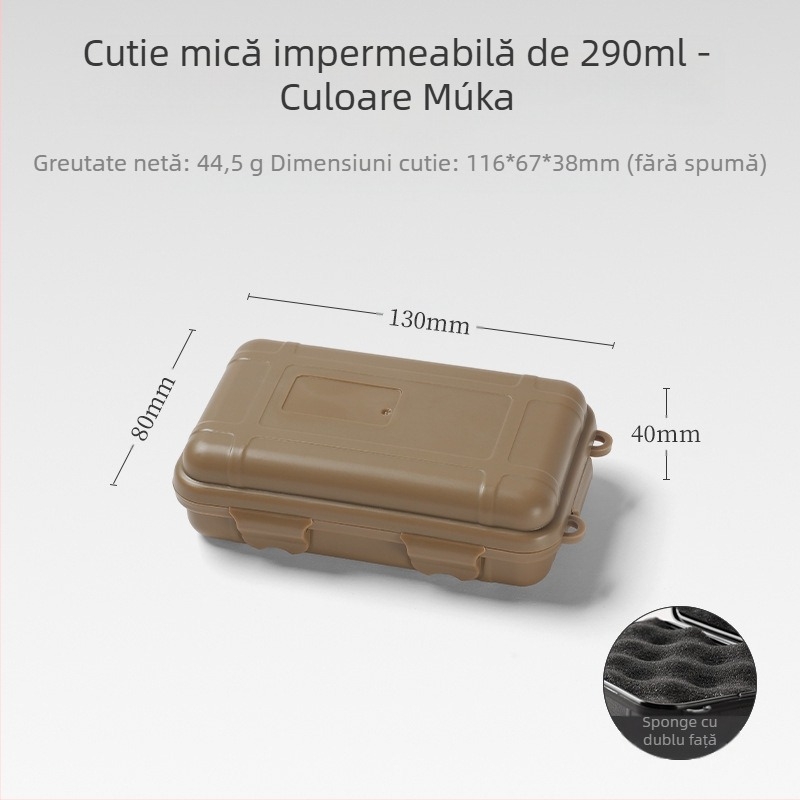 Kit mic de supraviețuire EDC pentru scule în aer liber, cutie impermeabilă rezistentă la șocuri, cutie sigilată, colecție de supraviețuire pe teren