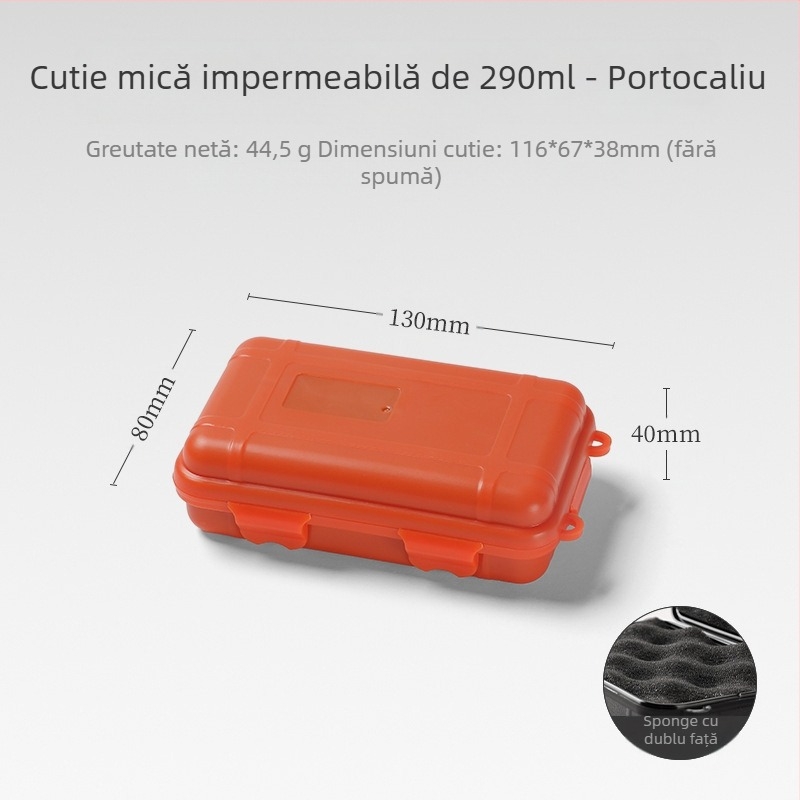 Kit mic de supraviețuire EDC pentru scule în aer liber, cutie impermeabilă rezistentă la șocuri, cutie sigilată, colecție de supraviețuire pe teren