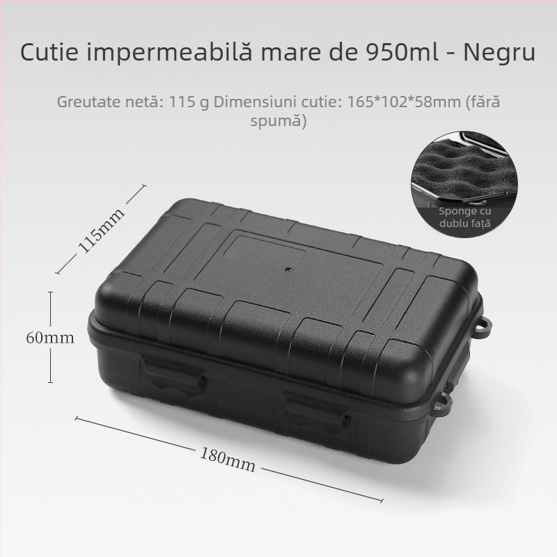 Kit mic de supraviețuire EDC pentru scule în aer liber, cutie impermeabilă rezistentă la șocuri, cutie sigilată, colecție de supraviețuire pe teren