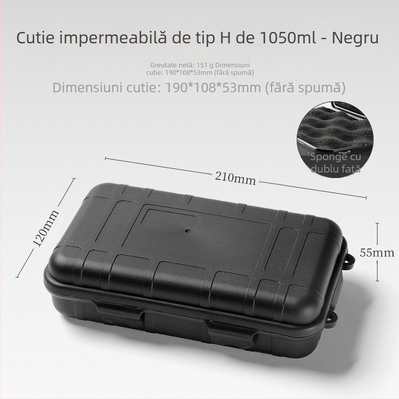 Kit mic de supraviețuire EDC pentru scule în aer liber, cutie impermeabilă rezistentă la șocuri, cutie sigilată, colecție de supraviețuire pe teren