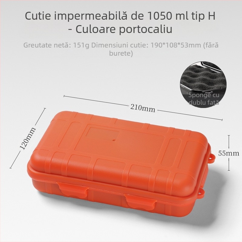 Kit mic de supraviețuire EDC pentru scule în aer liber, cutie impermeabilă rezistentă la șocuri, cutie sigilată, colecție de supraviețuire pe teren