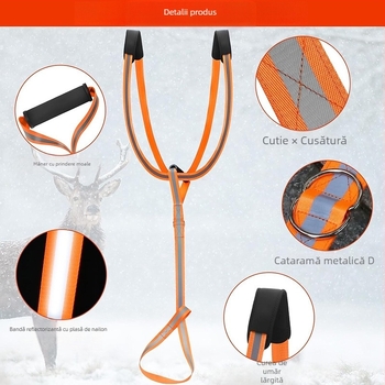 Aprovizionare transfrontalieră vânătoare cerb frânghie reflectorizantă legată curea de cerb trageți frânghia de cerb în aer liber centură de vânătoare cerb frânghie