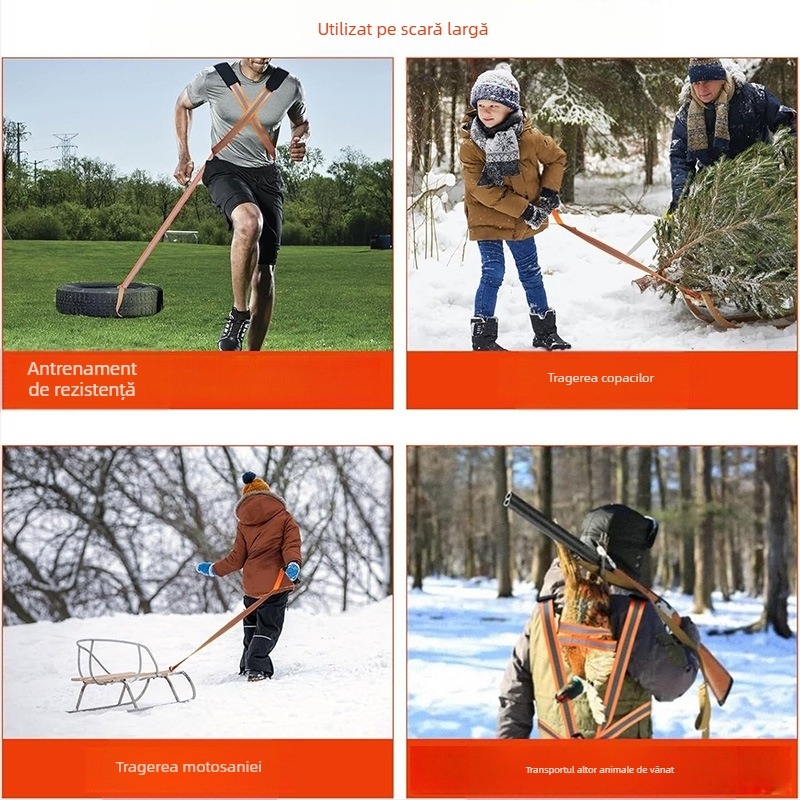 Aprovizionare transfrontalieră vânătoare cerb frânghie reflectorizantă legată curea de cerb trageți frânghia de cerb în aer liber centură de vânătoare cerb frânghie