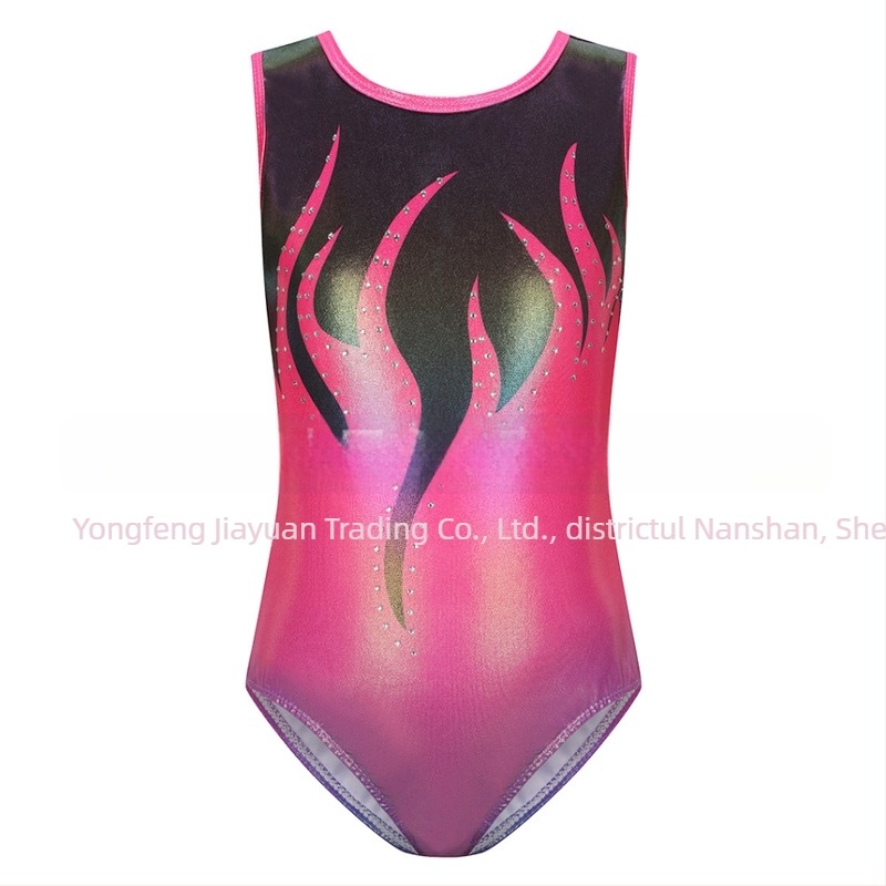 Costum de gimnastică elastic pentru fete, costum de balet, costum de performanță, costum de dans, costum strâmt, în stoc