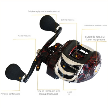 En-gros din fabrică, sârmă metalică cu 19 axe, roată cu picătură de apă, roată de pește, drum, yaqiao, rolă de pescuit pentru plută, anti-prăjire, echipament de pescuit cu rază lungă de acțiune