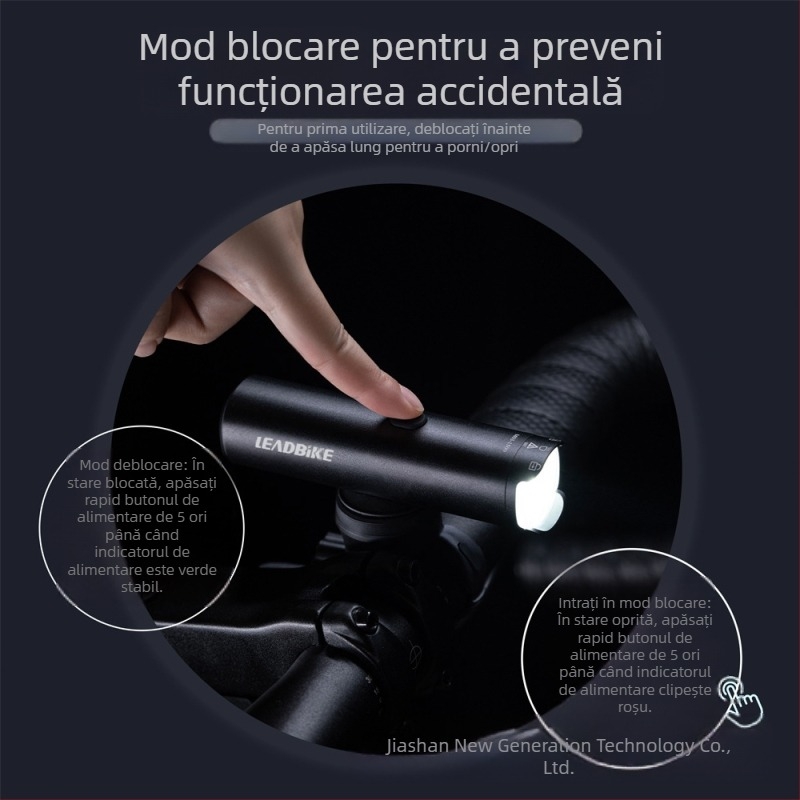 Impression Cycling - Lanternă frontală pentru bicicletă de munte, din aliaj de aluminiu, 1500 lumeni, cu putere mare de luminozitate, care poate fi inversată