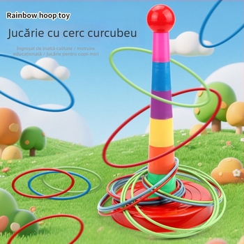 Joc de aruncare pentru copii, jucărie cu inele, stivuire, muzică, părinte-copil, interactiv, puzzle pentru interior și exterior, concurs de inele, lot