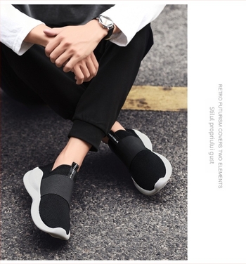 Pantofi sport casual pentru bărbați, stil coreean, la modă, fără șireturi, pantofi de alergare, țesături respirabile, mocasini slip-on, deodorant