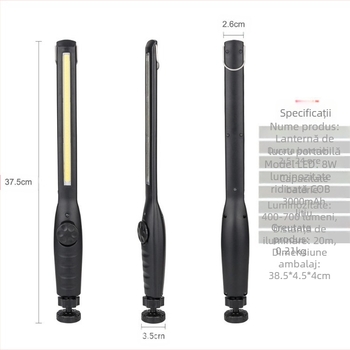 Lumină magnetică reîncărcabilă cu LED pentru reparații auto, lumină de lucru pentru întreținere, lumină de întreținere LED pentru acasă, camping în aer liber, lumină de reparații, lumină de urgență