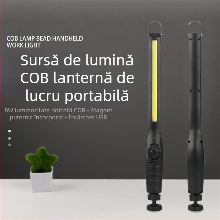 Lumină magnetică reîncărcabilă cu LED pentru reparații auto, lumină de lucru pentru întreținere, lumină de întreținere LED pentru acasă, camping în aer liber, lumină de reparații, lumină de urgență