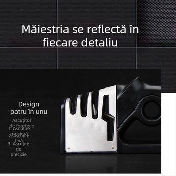 Producători transfrontalieri cu vânzări mari, ascuțitoare rapidă patru-în-unu, ascuțitoare de cuțite de bucătărie, foarfece de șlefuit, ustensile de bucătărie, piatră de șlefuit, ascuțitoare