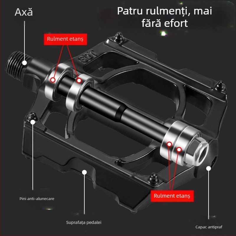 Pedale pentru biciclete de munte Sipeilin cu rulment, pliabile universale, accesorii pentru biciclete de șosea