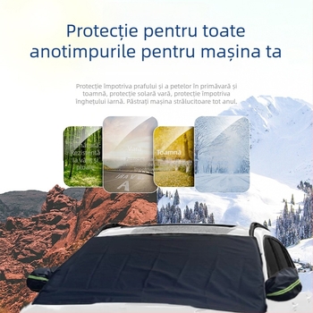 Husă de zăpadă auto, anti-îngheț, impermeabilă la frunze căzute, husă anti-îngheț pentru acoperiș din pânză Oxford îngroșată, pentru iarnă