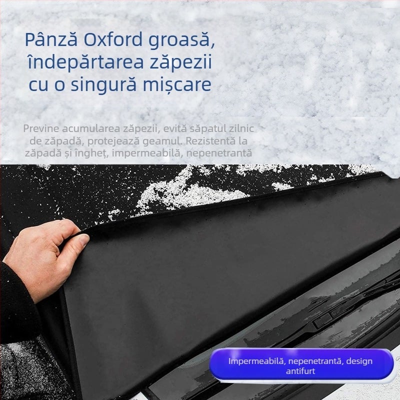 Husă de zăpadă auto, anti-îngheț, impermeabilă la frunze căzute, husă anti-îngheț pentru acoperiș din pânză Oxford îngroșată, pentru iarnă