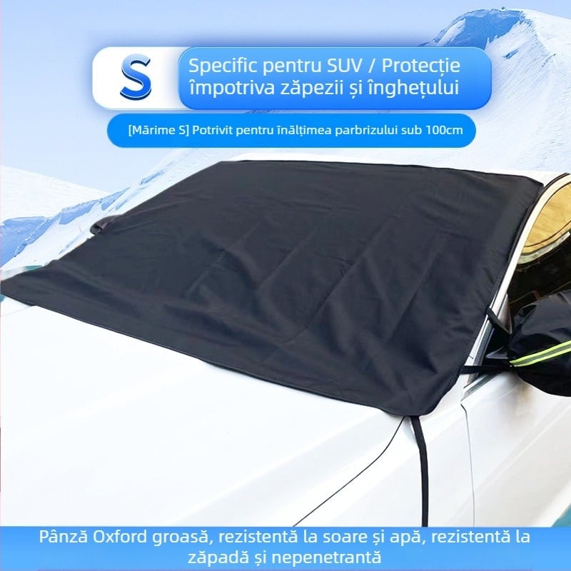 Husă de zăpadă auto, anti-îngheț, impermeabilă la frunze căzute, husă anti-îngheț pentru acoperiș din pânză Oxford îngroșată, pentru iarnă