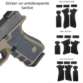 Autocolante antiderapante din cauciuc mate transfrontaliere, vânzare fierbinte, Glock Grip, autocolante antiderapante, bandă adezivă pentru prindere, Glock