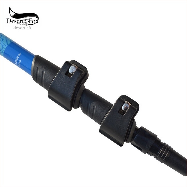 Băț de trekking din aliaj de aluminiu, profesional, cu încuietoare exterioară, ultraușor, 7075, pliabil, retractabil, cârjă pentru exterior, baston de mers, alpinism