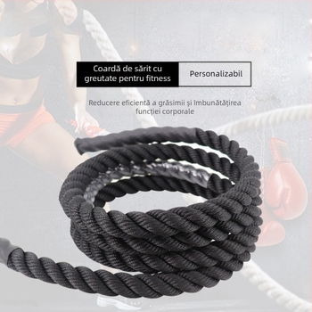 Echipament de antrenament transfrontalier pentru core, coardă groasă, sărituri peste coardă, fitness pentru adulți, reducerea grăsimilor, coardă grea, sărituri peste coardă din poliester, antrenament de război