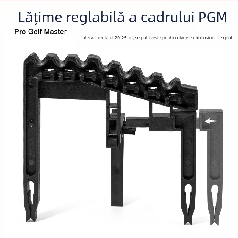 Suportul pentru crosă de golf PGM poate susține nouă bare de fier pentru a reduce coliziunile cu capul tijei, lățime reglabilă