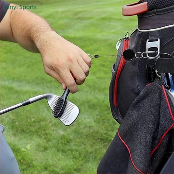 Perie de curățare direct din fabrică pentru golf cu cârlig, lână de oțel, perie de curățare cu două fețe pentru cluburi de golf