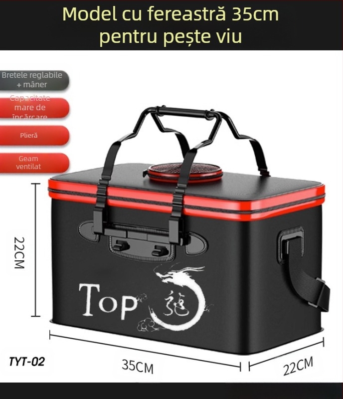 Găleată de pescuit pentru pești vii, găleată pliabilă multifuncțională, găleată de protecție a peștilor, cutie de pește îngroșată, găleată de pescuit, cutie de pescuit en-gros