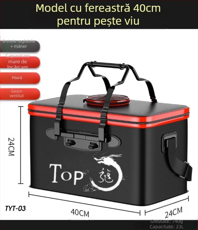 Găleată de pescuit pentru pești vii, găleată pliabilă multifuncțională, găleată de protecție a peștilor, cutie de pește îngroșată, găleată de pescuit, cutie de pescuit en-gros