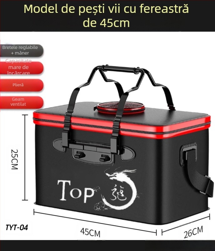 Găleată de pescuit pentru pești vii, găleată pliabilă multifuncțională, găleată de protecție a peștilor, cutie de pește îngroșată, găleată de pescuit, cutie de pescuit en-gros