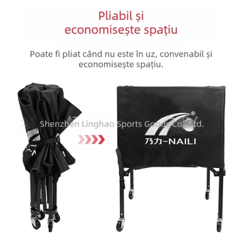 Cărucior de baschet din aliaj de aluminiu direct din fabrică, cărucior de depozitare a mingii, pliabil și portabil, cărucior de antrenament pentru interior și exterior