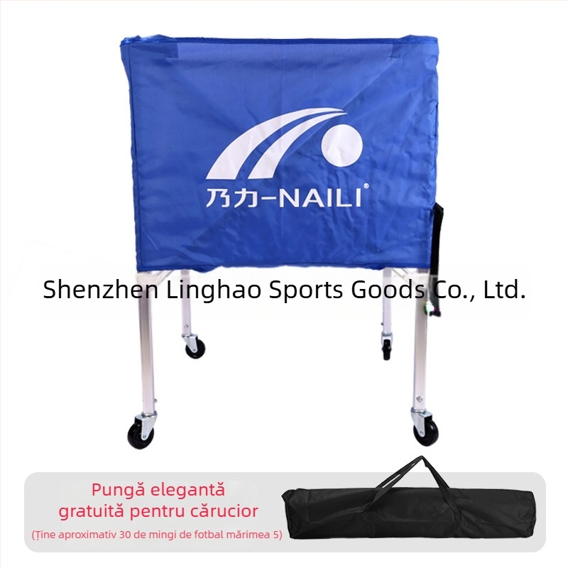 Cărucior de baschet din aliaj de aluminiu direct din fabrică, cărucior de depozitare a mingii, pliabil și portabil, cărucior de antrenament pentru interior și exterior