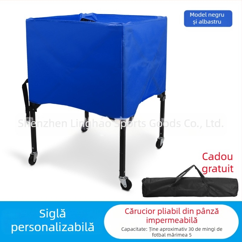 Cărucior de baschet din aliaj de aluminiu direct din fabrică, cărucior de depozitare a mingii, pliabil și portabil, cărucior de antrenament pentru interior și exterior