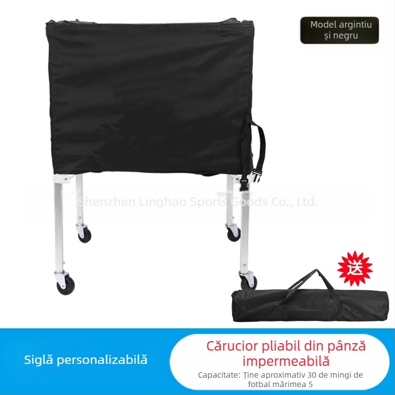Cărucior de baschet din aliaj de aluminiu direct din fabrică, cărucior de depozitare a mingii, pliabil și portabil, cărucior de antrenament pentru interior și exterior