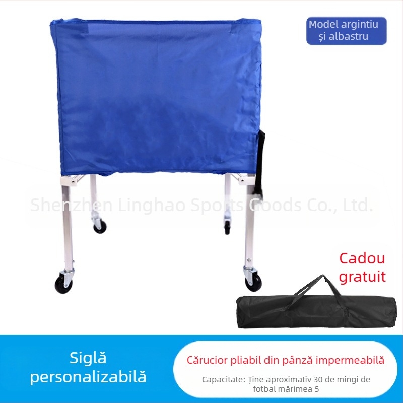 Cărucior de baschet din aliaj de aluminiu direct din fabrică, cărucior de depozitare a mingii, pliabil și portabil, cărucior de antrenament pentru interior și exterior