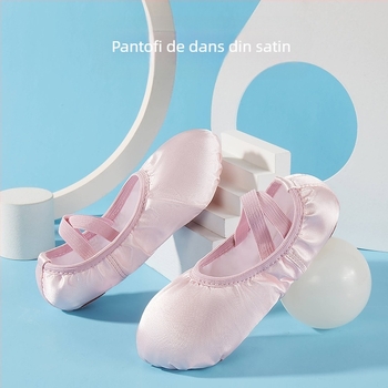 Pantofi de dans pentru copii, talpă moale, pentru femei, chinezești, pentru fete, culoare pură, satin, balet, dans, practică, corp, pantofi de dans