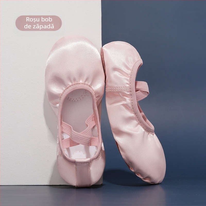 Pantofi de dans pentru copii, talpă moale, pentru femei, chinezești, pentru fete, culoare pură, satin, balet, dans, practică, corp, pantofi de dans