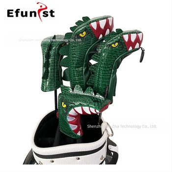 Husă de golf din lemn, tip Tyrannosaurus, nr. 1, nr. 3/5, picior de pui din lemn, husă impermeabilă din PU pentru cap de crosă
