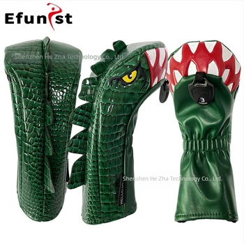 Husă de golf din lemn, tip Tyrannosaurus, nr. 1, nr. 3/5, picior de pui din lemn, husă impermeabilă din PU pentru cap de crosă