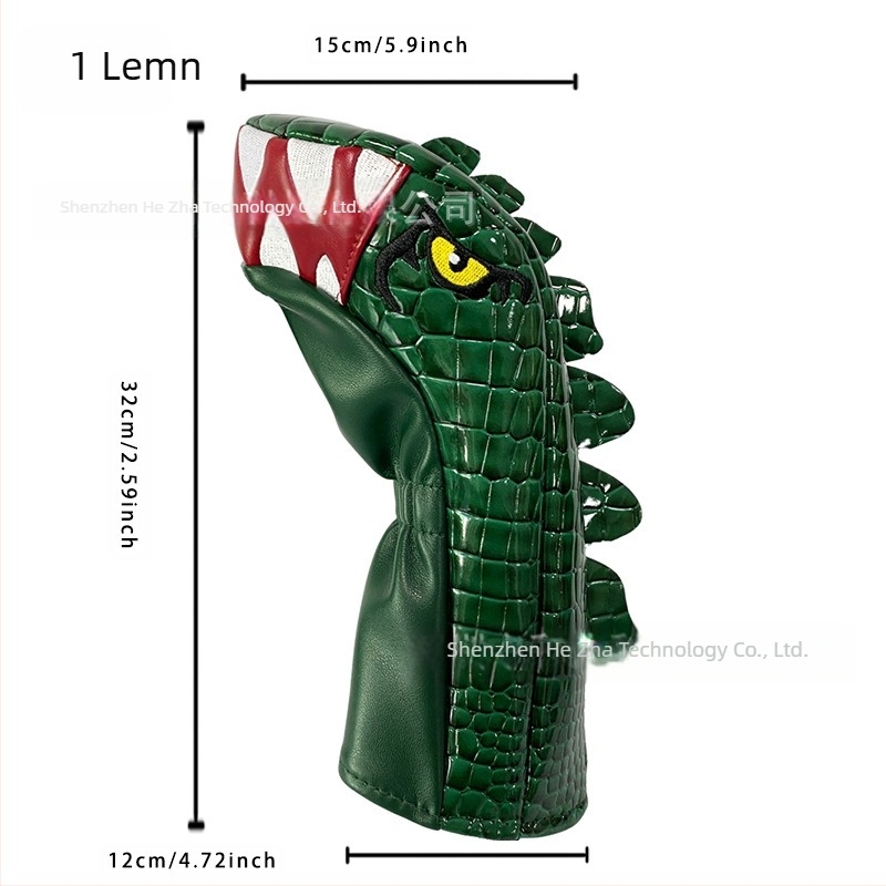 Husă de golf din lemn, tip Tyrannosaurus, nr. 1, nr. 3/5, picior de pui din lemn, husă impermeabilă din PU pentru cap de crosă