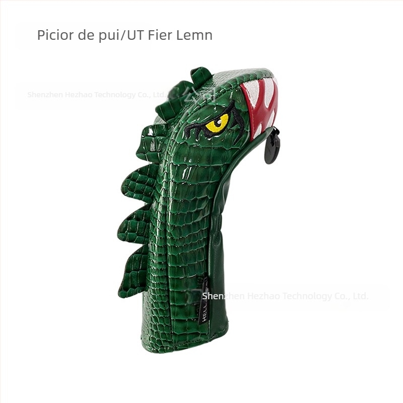 Husă de golf din lemn, tip Tyrannosaurus, nr. 1, nr. 3/5, picior de pui din lemn, husă impermeabilă din PU pentru cap de crosă