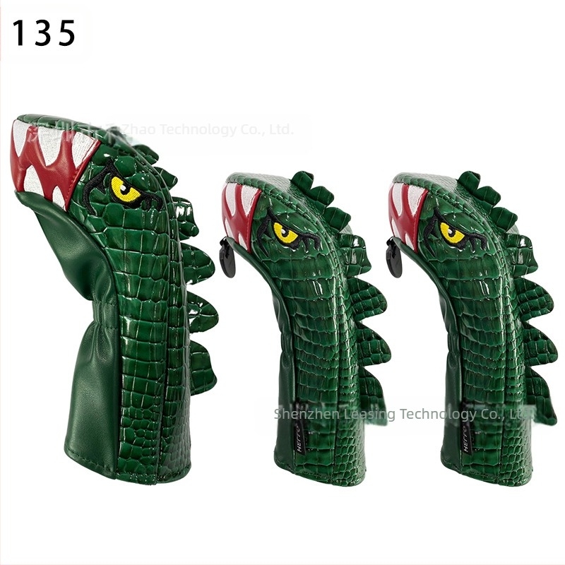 Husă de golf din lemn, tip Tyrannosaurus, nr. 1, nr. 3/5, picior de pui din lemn, husă impermeabilă din PU pentru cap de crosă