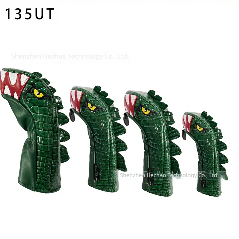 Husă de golf din lemn, tip Tyrannosaurus, nr. 1, nr. 3/5, picior de pui din lemn, husă impermeabilă din PU pentru cap de crosă